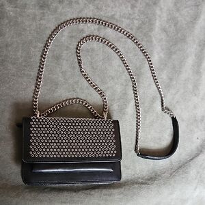 IRO Studded Black Leather Chain Shoulder/crossbody Bag